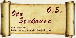 Oto Steković vizit kartica